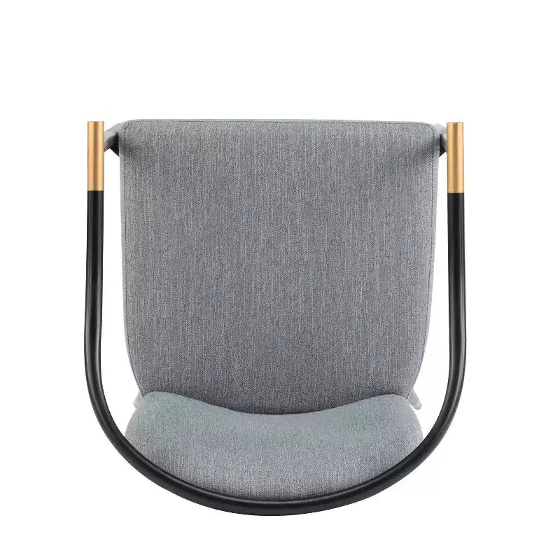 Chaise de salle à manger moderne Christopher Knight Home Hugo en métal rembourrée avec dossier incurvé (lot de 2)