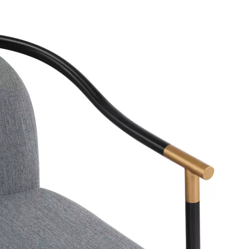 Chaise de salle à manger moderne Christopher Knight Home Hugo en métal rembourrée avec dossier incurvé (lot de 2)