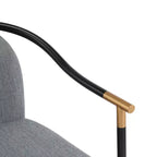 Chaise de salle à manger moderne Christopher Knight Home Hugo en métal rembourrée avec dossier incurvé (lot de 2)