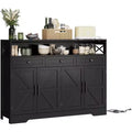 Buffet Cabinet with Adjustable Shelves, 4 Doors ,3 Drawers Kitchen Storage Cabinet