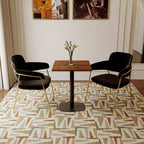 Table à manger carrée Leisuremod Vail de 24 pouces avec plateau en MDF et base carrée en acier pour la cuisine, la salle à manger et le pub