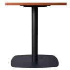 Table à manger carrée Leisuremod Vail de 24 pouces avec plateau en MDF et base carrée en acier pour la cuisine, la salle à manger et le pub