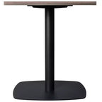 Table à manger carrée Leisuremod Vail de 24 pouces avec plateau en MDF et base carrée en acier pour la cuisine, la salle à manger et le pub