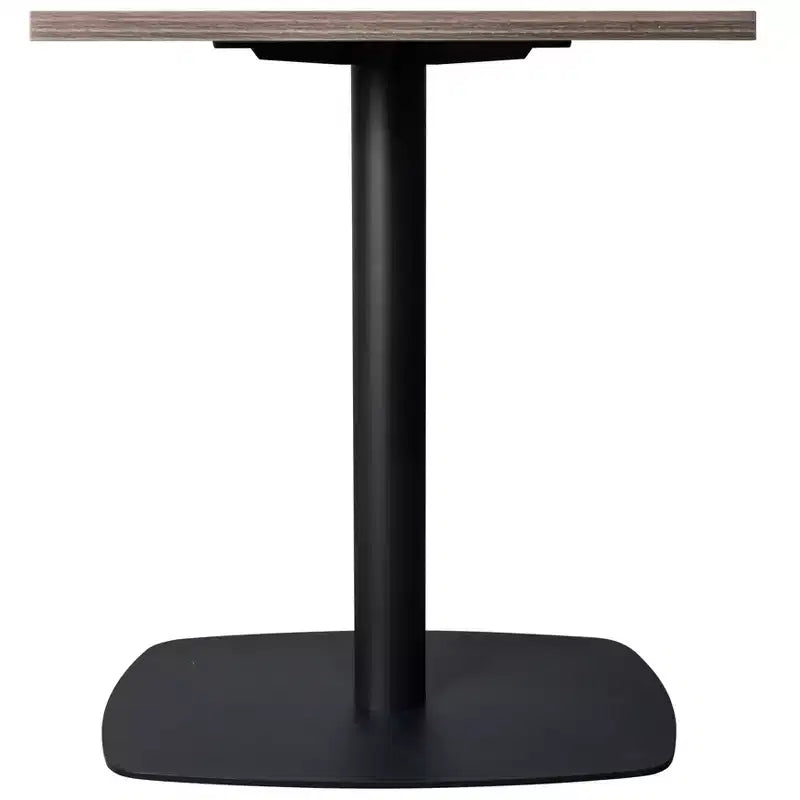 Table à manger carrée Leisuremod Vail de 24 pouces avec plateau en MDF et base carrée en acier pour la cuisine, la salle à manger et le pub
