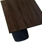Table à manger carrée Leisuremod Vail de 24 pouces avec plateau en MDF et base carrée en acier pour la cuisine, la salle à manger et le pub
