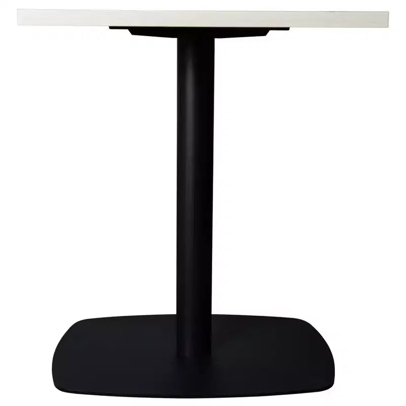 Table à manger carrée Leisuremod Vail de 24 pouces avec plateau en MDF et base carrée en acier pour la cuisine, la salle à manger et le pub