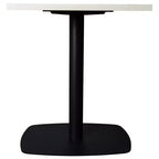 Table à manger carrée Leisuremod Vail de 24 pouces avec plateau en MDF et base carrée en acier pour la cuisine, la salle à manger et le pub