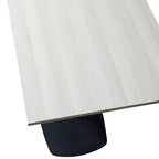 Table à manger carrée Leisuremod Vail de 24 pouces avec plateau en MDF et base carrée en acier pour la cuisine, la salle à manger et le pub