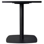 Table à manger carrée Leisuremod Vail de 24 pouces avec plateau en MDF et base carrée en acier pour la cuisine, la salle à manger et le pub
