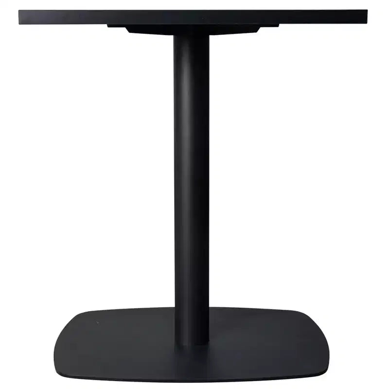 Table à manger carrée Leisuremod Vail de 24 pouces avec plateau en MDF et base carrée en acier pour la cuisine, la salle à manger et le pub