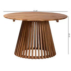 Table à manger bali & pari Caribic moderne en bois d'acacia à lattes