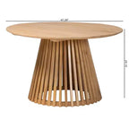 Table à manger bali & pari Caribic moderne en bois d'acacia à lattes