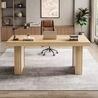 Bureau de direction 63, bureau d'ordinateur avec pieds robustes et plateau épaissi, grande table de travail pour le bureau