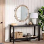 MAYEERTY 24 miroirs décoratifs ronds en bois pour la décoration murale, miroir cercle rustique avec perles pour chambre à coucher, salon, bureau