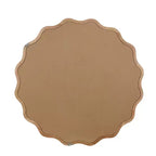 MAYEERTY Miroir décoratif rond ondulé à cadre en bois de 76 cm pour chambre, salle de bain, salon, entrée, naturel