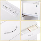 Commode de chambre Karl Home blanche à 4 tiroirs en panneaux de particules, 66 cm de largeur