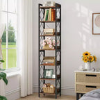 MAYEERTY Étagère polyvalente à 7 niveaux pour livres, décoration et essentiels de cuisine et salle de bain