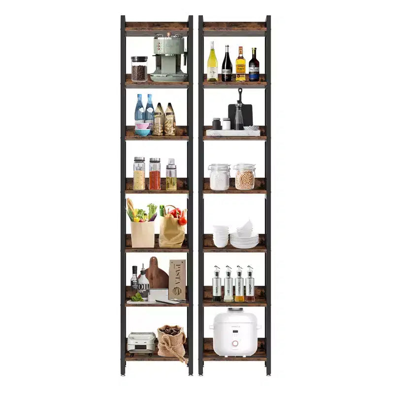 MAYEERTY Étagère polyvalente à 7 niveaux pour livres, décoration et essentiels de cuisine et salle de bain