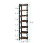 MAYEERTY Étagère polyvalente à 7 niveaux pour livres, décoration et essentiels de cuisine et salle de bain