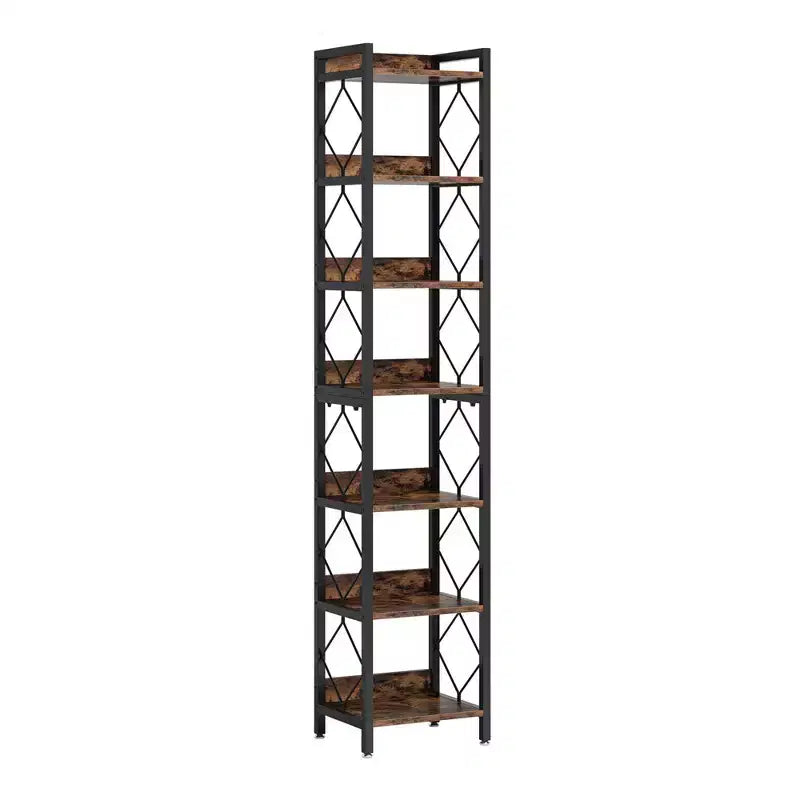 MAYEERTY Étagère polyvalente à 7 niveaux pour livres, décoration et essentiels de cuisine et salle de bain