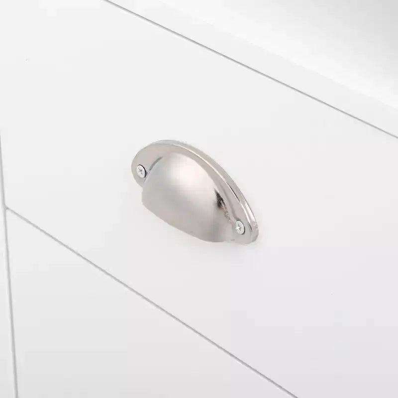 Table de chevet Karl Home 2 tiroirs en MDF blanc 40 cm l.