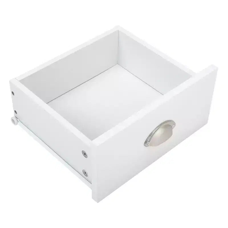 Table de chevet Karl Home 2 tiroirs en MDF blanc 40 cm l.