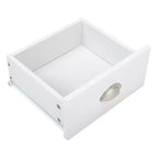Table de chevet Karl Home 2 tiroirs en MDF blanc 40 cm l.