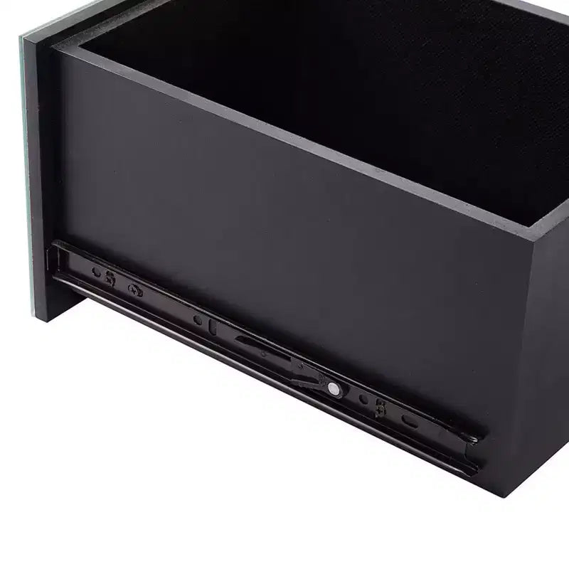 Table de chevet Karl Home en MDF argenté à 3 tiroirs de 30 cm de large