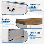 Commode de ferme pour chambre à coucher, commode à 9 tiroirs avec station de charge, commode en bois de 55" avec poignées rustiques, organiseur de commodes de rangement
