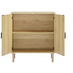 Meuble bas GDFStudio Norma 80 cm en bois et rotin