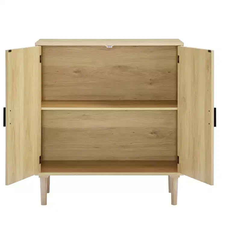 Meuble bas GDFStudio Norma 80 cm en bois et rotin