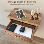 Commode à 5 tiroirs pour chambre à coucher, commode haute rustique en bois, commode de ferme avec organisateur de rangement