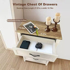 Commode à 5 tiroirs pour chambre à coucher, commode haute rustique en bois, commode de ferme avec organisateur de rangement