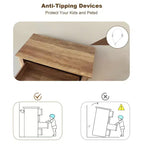 Commode à 5 tiroirs pour chambre à coucher, commode haute rustique en bois, commode de ferme avec organisateur de rangement