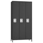 Casier à 3 portes pour employés de bureau, combinaison de casiers de rangement en métal, casier métallique verrouillable pour employés avec porte, casiers de rangement industriels