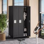 Casier à 3 portes pour employés de bureau, combinaison de casiers de rangement en métal, casier métallique verrouillable pour employés avec porte, casiers de rangement industriels