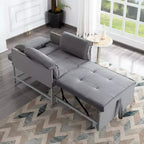 MAYEERTY 34.3 Fauteuil convertible en velours avec dossier réglable sur 3 positions