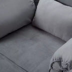 MAYEERTY 34.3 Fauteuil convertible en velours avec dossier réglable sur 3 positions