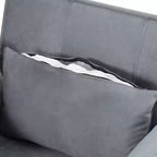 MAYEERTY 34.3 Fauteuil convertible en velours avec dossier réglable sur 3 positions