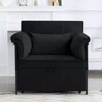 MAYEERTY 34.3 Fauteuil convertible en velours avec dossier réglable sur 3 positions