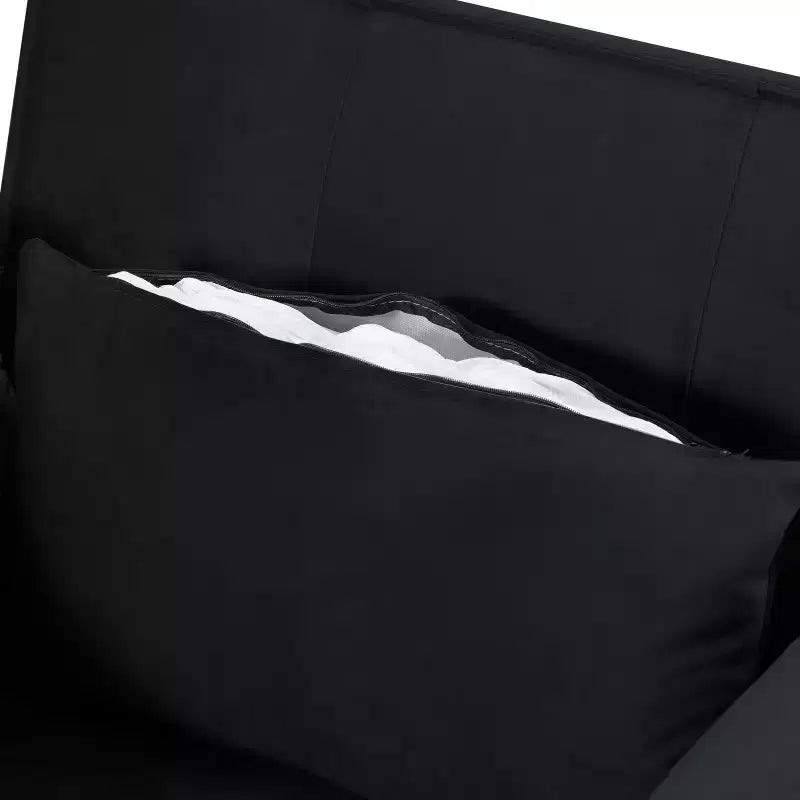 MAYEERTY 34.3 Fauteuil convertible en velours avec dossier réglable sur 3 positions