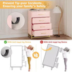 Commode moderne Zstar à 4 tiroirs pour placard, couloir, salon