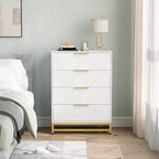 Commode moderne Zstar à 4 tiroirs pour placard, couloir, salon