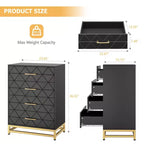 Commode moderne Zstar à 4 tiroirs pour placard, couloir, salon