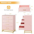 Commode moderne Zstar à 4 tiroirs pour placard, couloir, salon