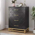Zstar Modern 4 Drawer Dresser for Closet Hallway, Living Room