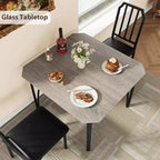 Ensemble table à manger 3 pièces pour 2 avec chaises rembourrées, petite table de cuisine et de salle à manger, ensemble table et 2 chaises de cuisine, design peu encombrant