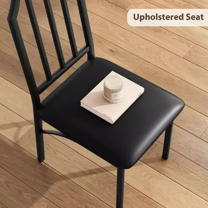 Ensemble table à manger 3 pièces pour 2 avec chaises rembourrées, petite table de cuisine et de salle à manger, ensemble table et 2 chaises de cuisine, design peu encombrant