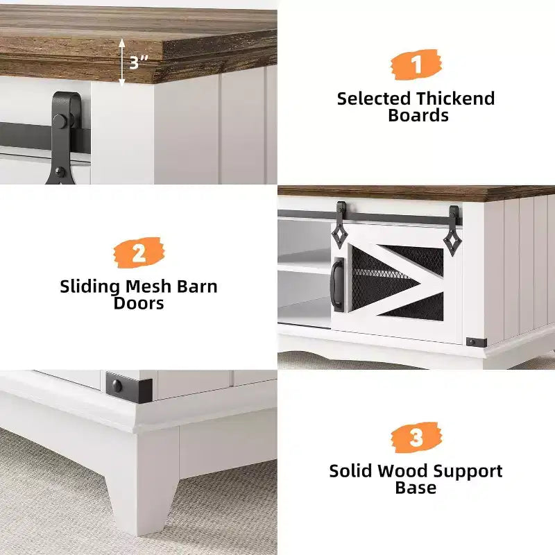 Table basse moderne blanche Acekool avec 2 tiroirs sans poignée, pieds en métal et étagère arrière ouverte, table basse rectangulaire pour salon, montage facile