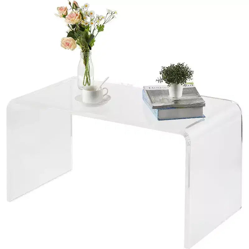 Acekool Table Basse Rectangulaire Moderne Mid-Century avec Tiroirs, Étagères Ouvertes et Finition Bois Clair - Montage Facile, 108 cm